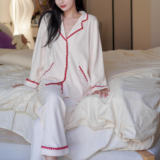 BPと同じ j*nnie パジャマ レディース ルームウェア コットン 部屋着 上下セット 秋 冬 春 前開き シンプル 長袖 可愛い