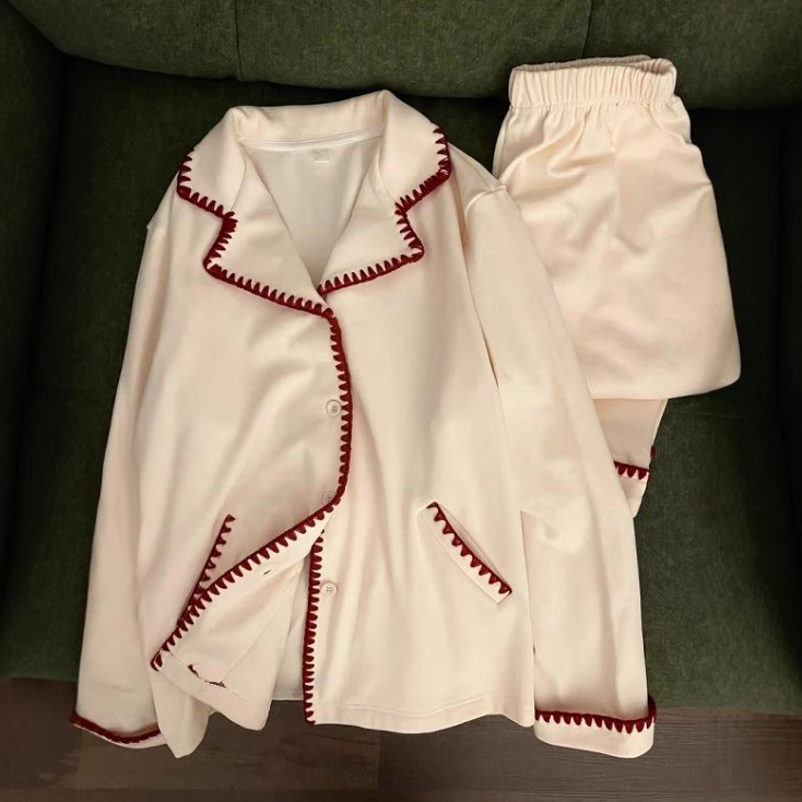 BPと同じ j*nnie パジャマ レディース ルームウェア コットン 部屋着 上下セット 秋 冬 春 前開き シンプル 長袖 可愛い