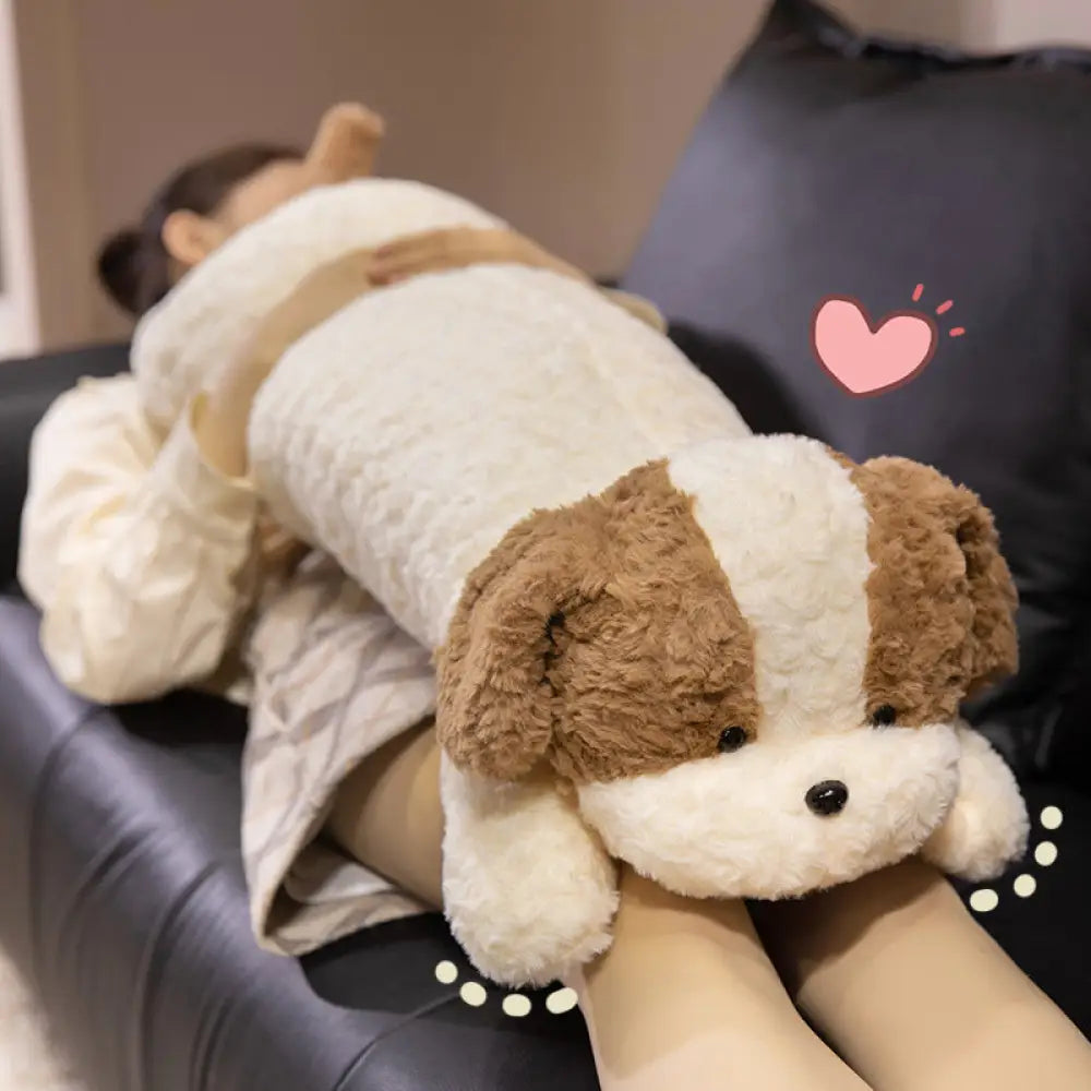 伏せ犬 女の子 可愛い 睡眠 枕 ぬいぐるみ ベッド ロング 抱き枕