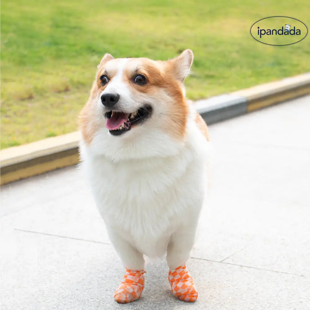 ID439 フットカバー 履かせやすい 犬 防水 使い捨て ペット用 防水フットカバー 足が汚れない 防水性 散歩 靴 靴下 不織布 入り ペット用品