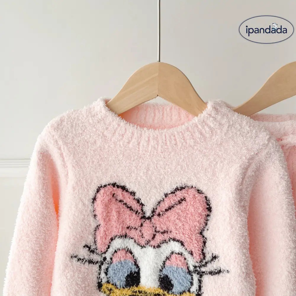 かわいい デイジー ドナルドダック 親子 男女 子供 ふわふわ ホームウェア パジャマ セットアップ 卸売り 暖かい 柔らかい 快適 おしゃれ ルームウェア 自宅用  ID2931