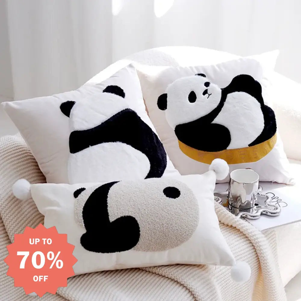 かわいい パンダ クッションカバー 北欧シンプル インスタ風