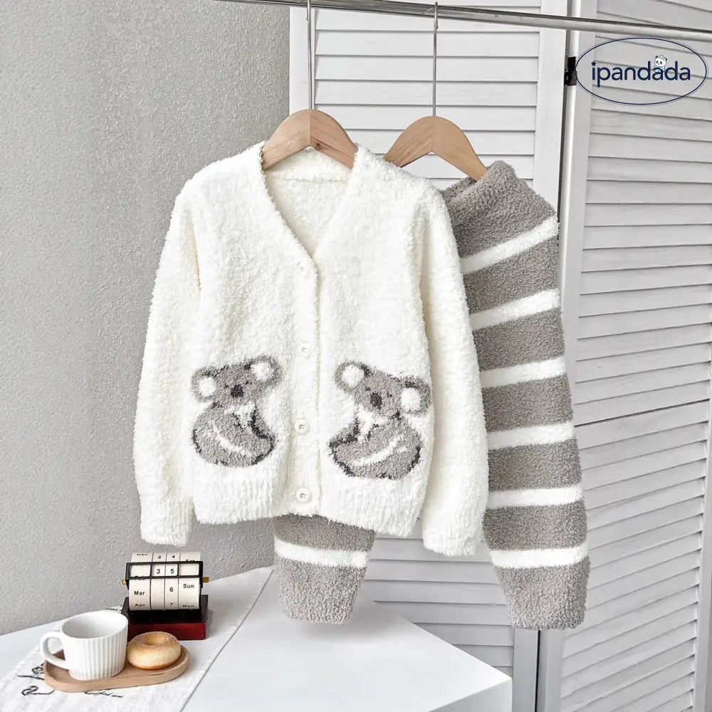 キャラクター コアラ ビション 犬 子供 フリース パジャマ  厚手 ふわふわ ホームウェア 暖かい 柔らかい 保温 快適 おしゃれ ルームウェア ID2927