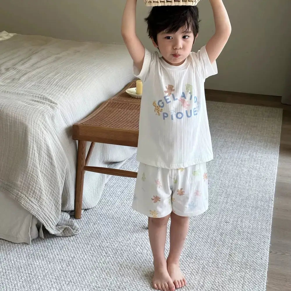ID772 親子パジャマ キッズ 半袖 男の子 女の子 上下セット 子供パジャマ 半袖パジャマ 子供 子ども こども 子供服 ベビー 半袖 + ショートパンツ / 80cm ベビー&キッズ>キッズ