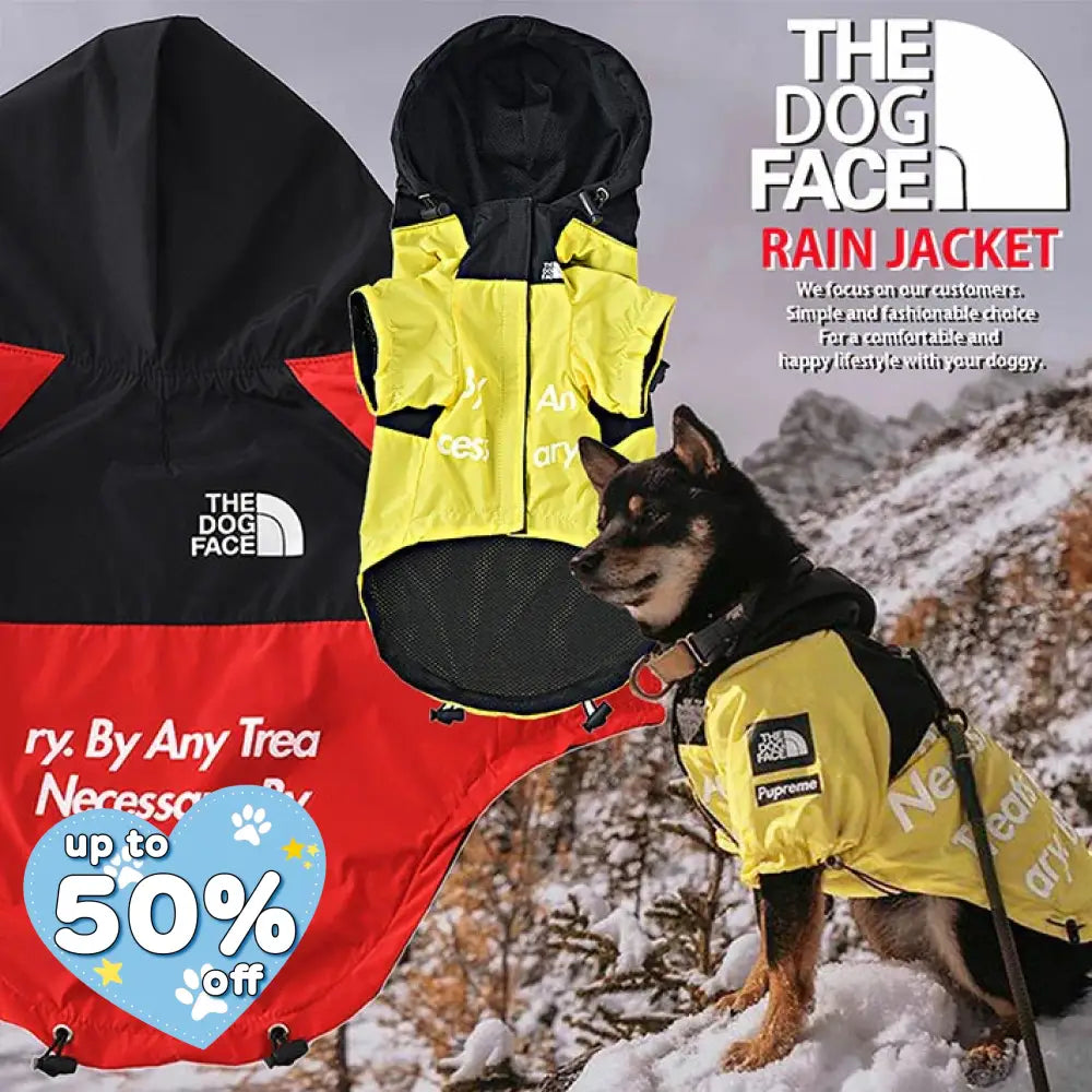 THE DOG FACE】犬服 レインコート パーカー THE DOG FACE 小型犬 中型