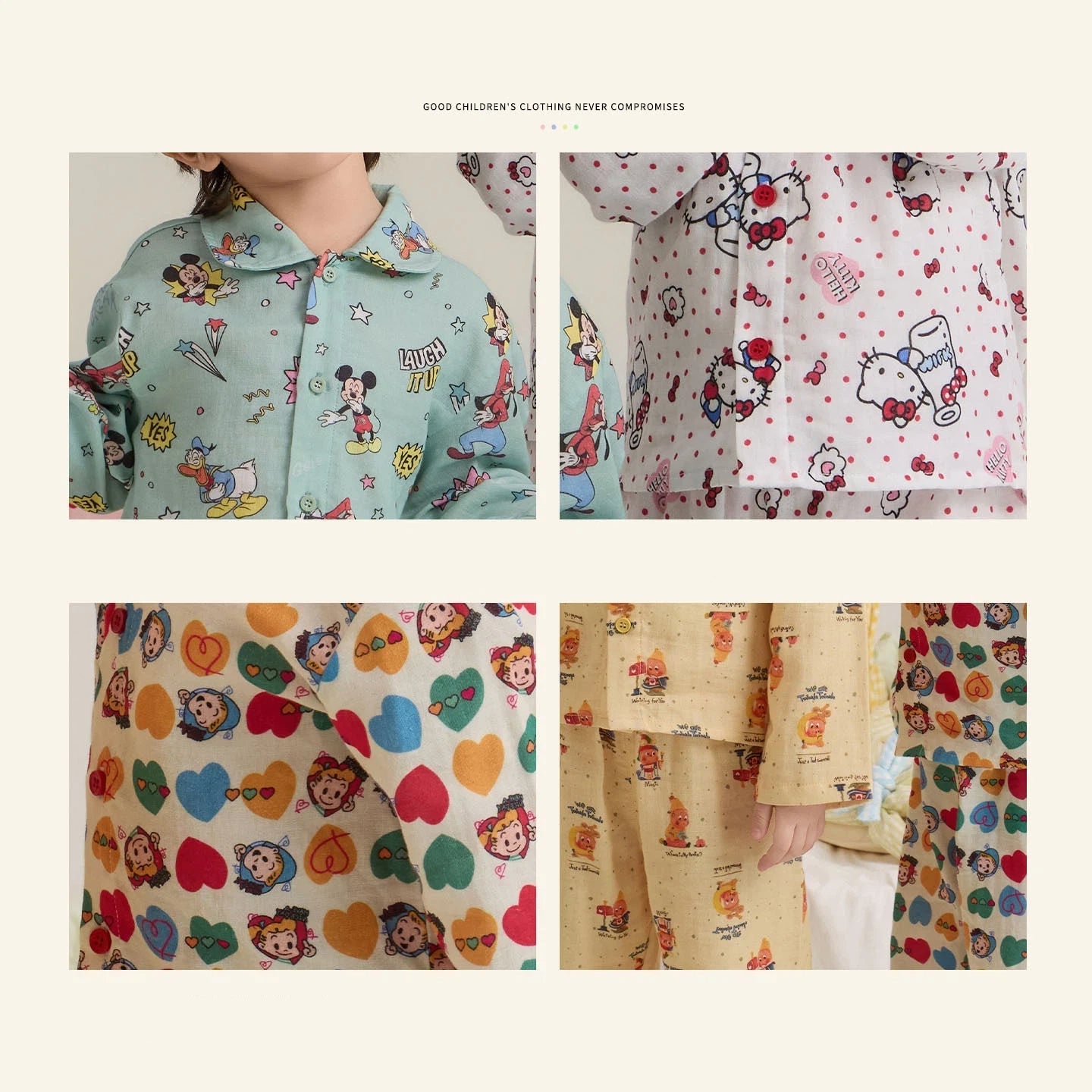 キッズ パジャマ 子供 ベビー 春夏 薄手 ガーゼ ソフト 肌触り 冷房対策 クール 空调服 インスタ映え Ins風 おしゃれ かわいい キャラクター 動物柄 カジュアル ルームウェア 部屋着 セットアップ 男の子 女の子 ギフト ID4239