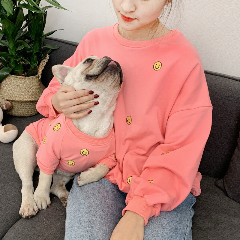 ID486 犬服 ペット親子 ペット親子お揃い ペット用品 春秋服 パーカー 長袖 犬服親子 ドッグウェア お出かけに ワンチャン服  パーカー ペットとお揃い ペットペアルック お出かけ お散歩