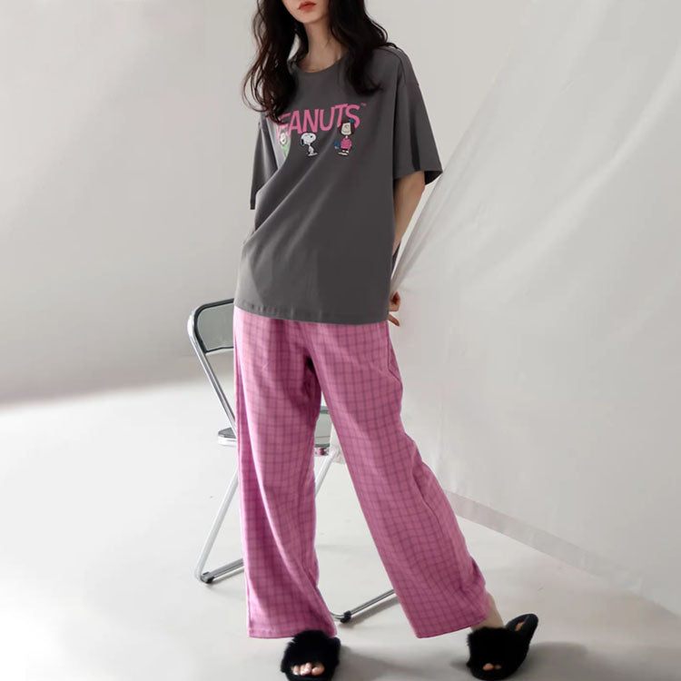 レディース パジャマ 上下セット セットアップ 春秋 スヌーピー 新作 柔らかい 長袖 ルームウェア 大きいサイズ ロングパンツ カジュアル セット ID4710