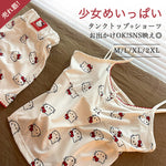 ID621 インスタ風  プリント 可愛い セクシー キャミソール  ショートパンツ セット かわいい ルームウェア シンプル 外出可