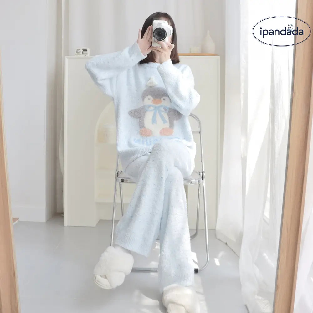 2点セット パジャマ レディース 毛绒 ルームウェア 可愛い 冬用 プレゼント クリスマスプレゼント クリスマスギフト 人気 サプライズ ギフト ID3608