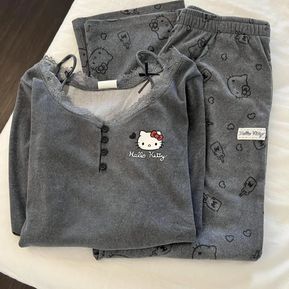 2点セット パジャマ レディース レース付き ルームウェア 可愛い 冬用 プレゼント クリスマスプレゼント クリスマスギフト 人気 サプライズ ギフト ID3607