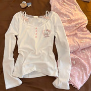 2点セット パジャマ レディース レース付き ルームウェア 可愛い 冬用 プレゼント クリスマスプレゼント クリスマスギフト 人気 サプライズ ギフト ID3607 グレー / S