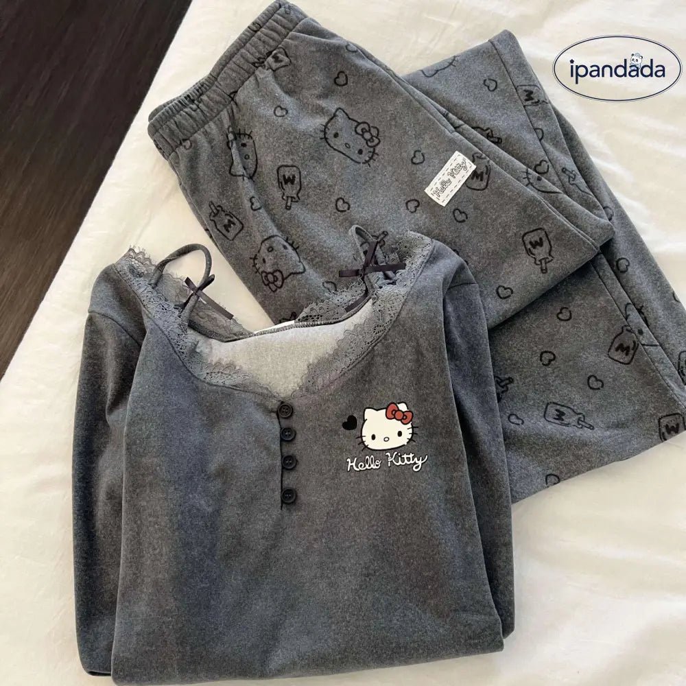 2点セット パジャマ レディース レース付き ルームウェア 可愛い 冬用 プレゼント クリスマスプレゼント クリスマスギフト 人気 サプライズ ギフト ID3607