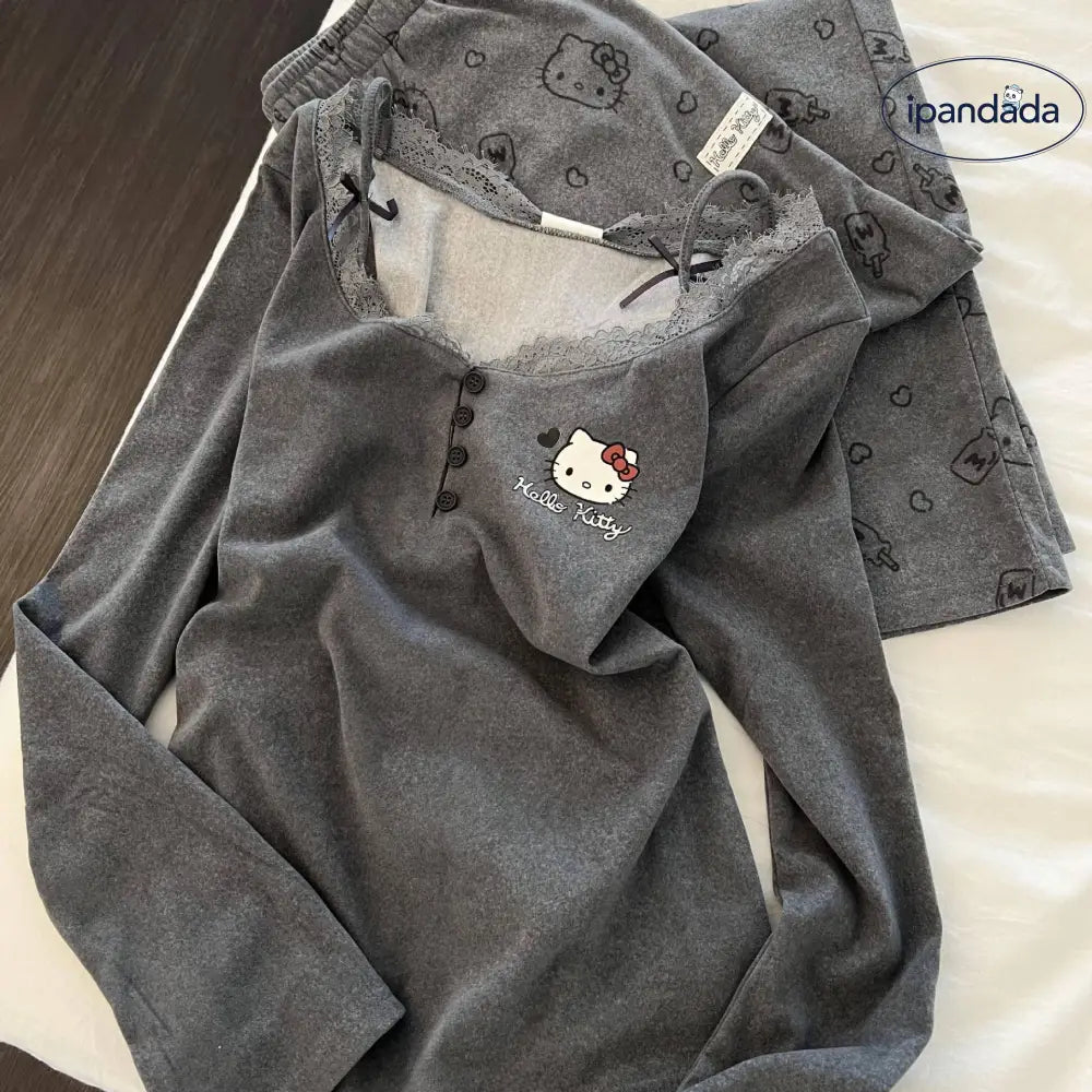 2点セット パジャマ レディース レース付き ルームウェア 可愛い 冬用 プレゼント クリスマスプレゼント クリスマスギフト 人気 サプライズ ギフト ID3607