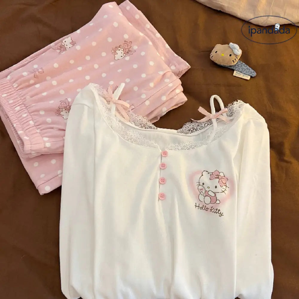 2点セット パジャマ レディース レース付き ルームウェア 可愛い 冬用 プレゼント クリスマスプレゼント クリスマスギフト 人気 サプライズ ギフト ID3607