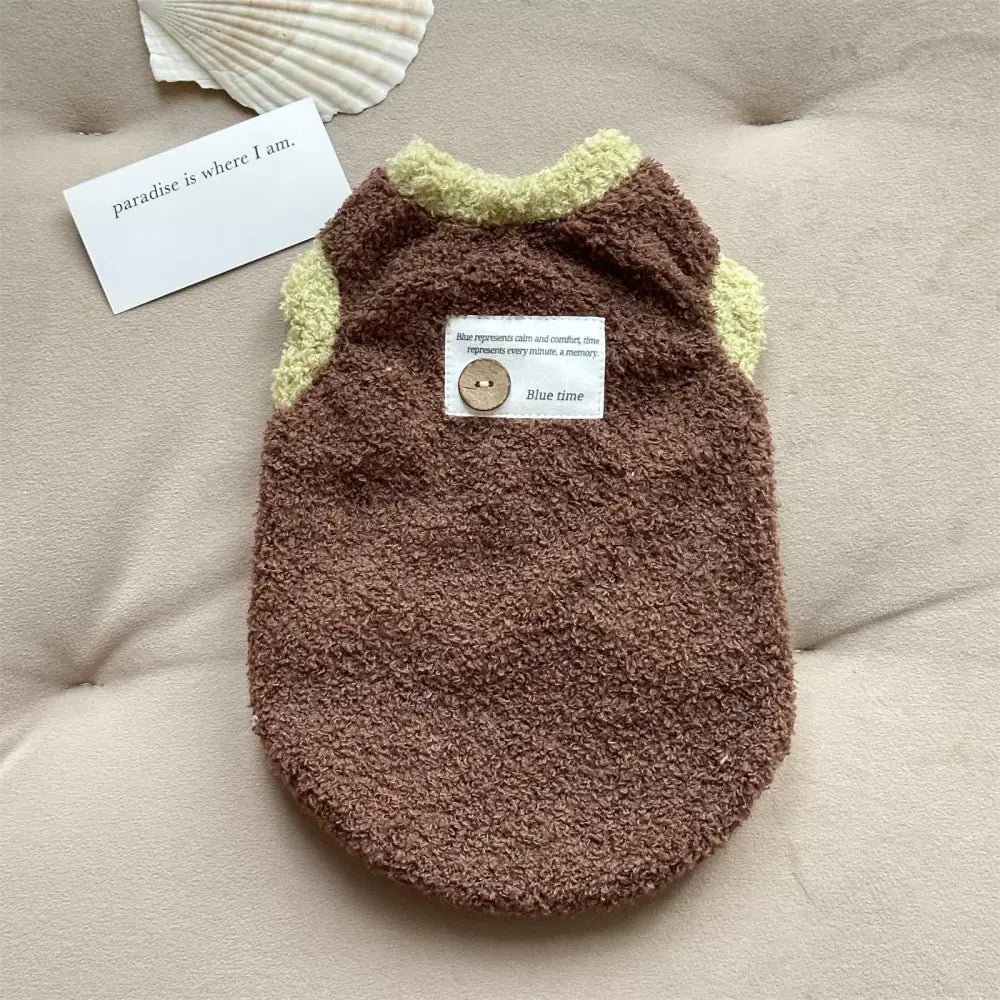 ID485 【2度目の再入荷！売れてます！】XS~4XL犬 犬服 春 犬の服 シニア 老犬 着せやすい 小型犬 大型犬 犬用 かわいい おしゃれ ペット服 ブラウン / XS ペット用品＞ウェア