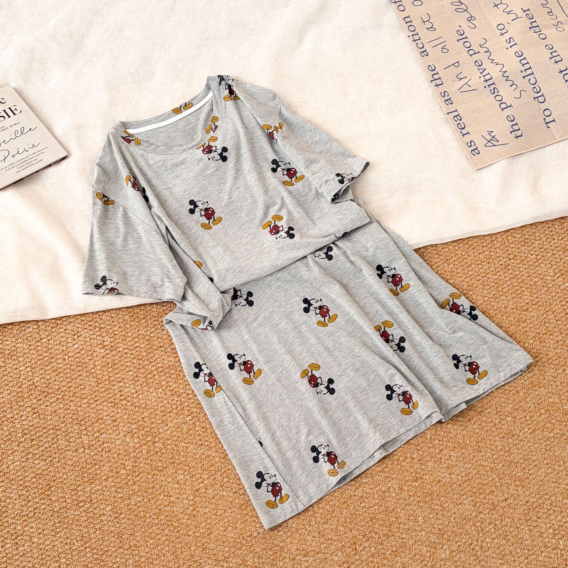 夏 新作 レディース パジャマ モダール素材 薄手 半袖 ルーズ フレア 快適 ゆったり ワンピース かわいい 小犬柄 ルームウェア 柔らかい ID4721