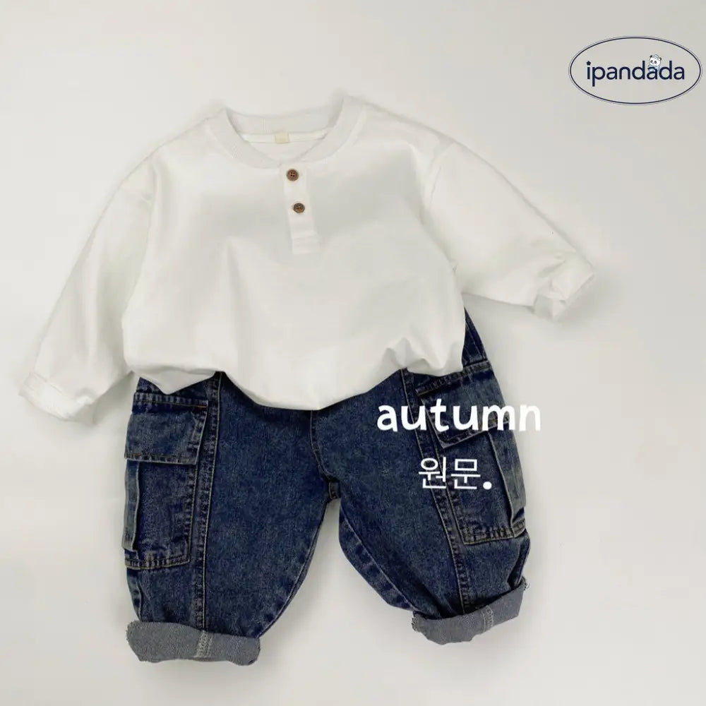 3色展開 シンプル デイリー Tシャツ キッズ 新作 男の子 女の子 長袖ポロシャツ 綿100% 柔肌タッチ 韓国風 肌着 ベビー・キッズ ID3986 ベビー＆キッズ＞キッズ