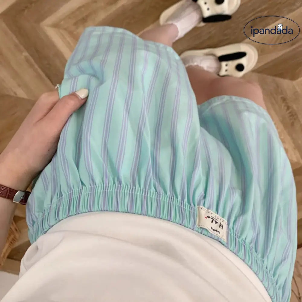 ID592 3色展開 ストライプ柄 ルームパンツ レディース パジャマ 春 夏 柔らかく軽い 部屋着 女性 可愛い ギフト ルームウェア おそろい レディース＞ボトムス
