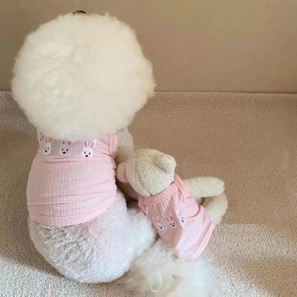 ID558 3色展開 ウサギ 犬 服 涼しい 小型犬用 女の子 ペット服 お出かけ キャミソール 花柄 かわいい ドッグウェア ペットウェア お散歩 犬 タックトップ ペット用 おしゃれ ピンク / S ペット用品＞ウェア