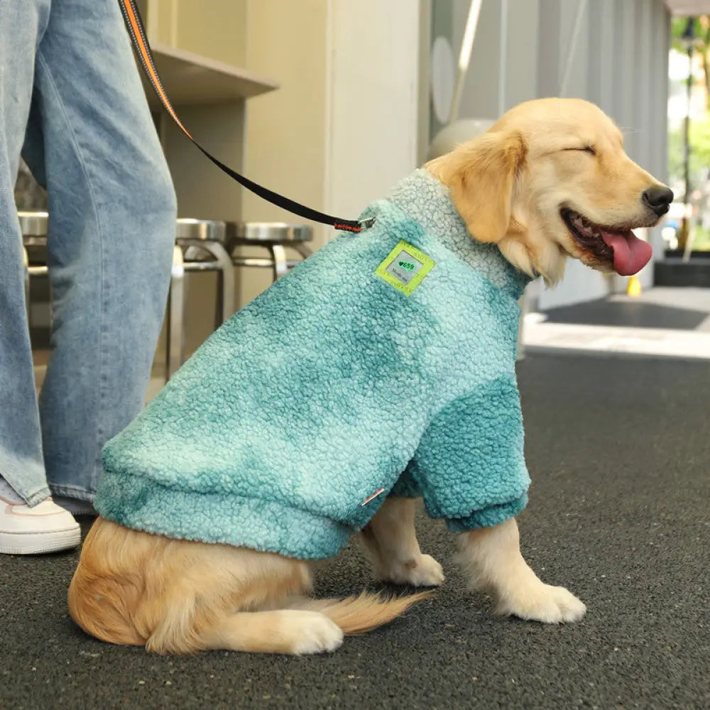 【3XL-7XL】大型犬服 秋冬服 防寒服 中型犬 大型犬 パーカー 秋冬ウェア ドッグウェア ペット服 おしゃれ 防寒対策 暖かい ふわふわ グリーン / 3XL（対応体重12.5-18.5KG） ペット用品＞ウェア