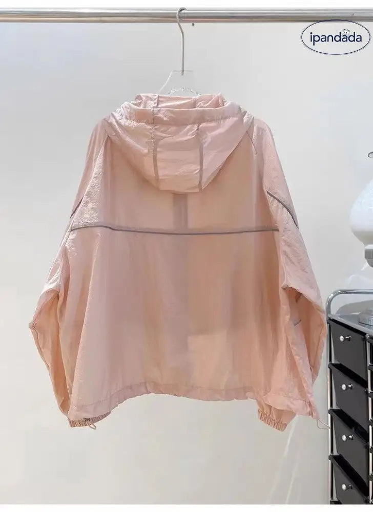 ID1349  5色展開 レディース UVカットジャケット 夏 超薄手 通気性抜群 ゆったりシルエット マルチシーン対応 エアコン対策 ウィンドブレーカー風 洗濯OK ポケット付き 新作 通販人気