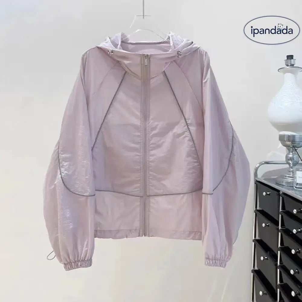 ID1349  5色展開 レディース UVカットジャケット 夏 超薄手 通気性抜群 ゆったりシルエット マルチシーン対応 エアコン対策 ウィンドブレーカー風 洗濯OK ポケット付き 新作 通販人気