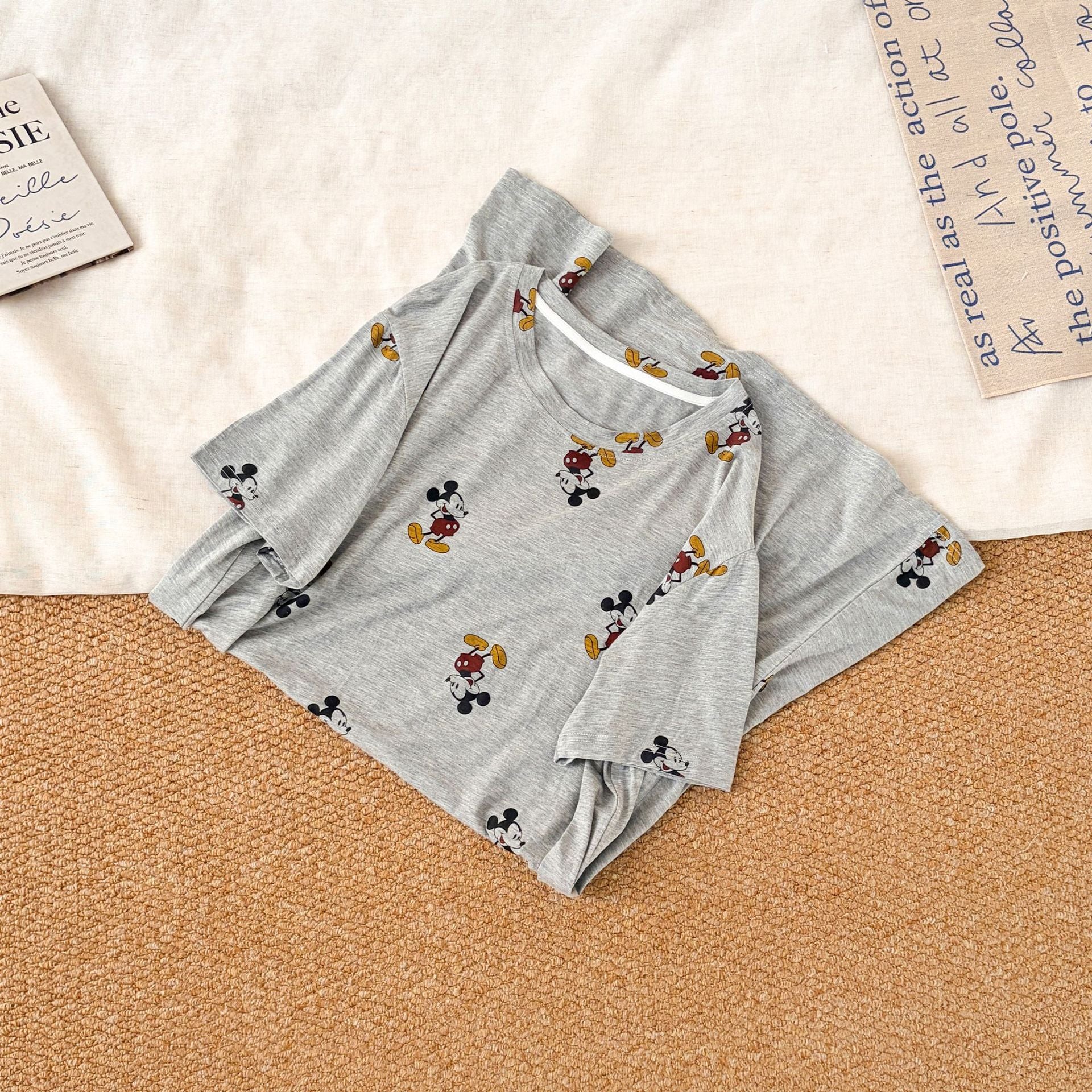 夏 新作 レディース パジャマ モダール素材 薄手 半袖 ルーズ フレア 快適 ゆったり ワンピース かわいい 小犬柄 ルームウェア 柔らかい ID4721