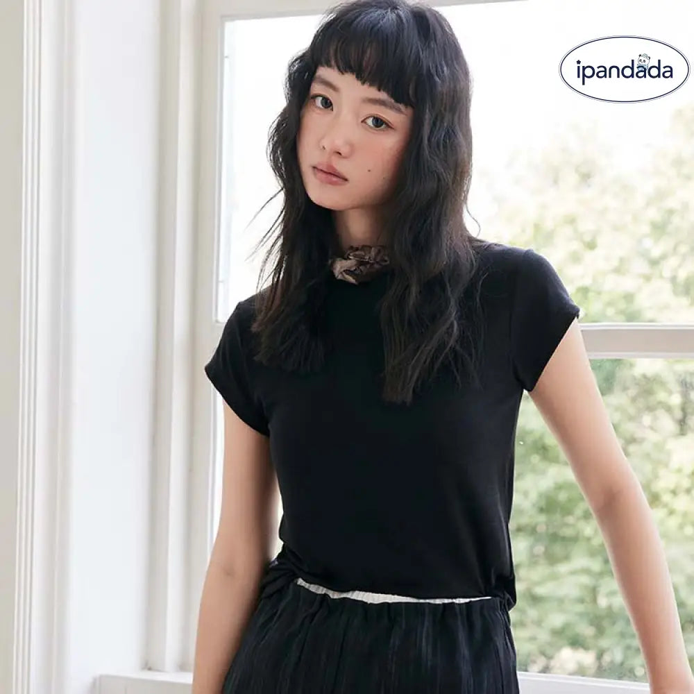 ID1158 6色展開 夏用 テンセルウール 半袖Tシャツ 丸首 シェイプアップ デザイン シームレススリーブ 無地 超快適 吸汗速乾 通気性抜群 軽量 涼感 カジュアル 上品 洗濯OK 薄手 肌触り最高 体型カバー シンプル 清潔感