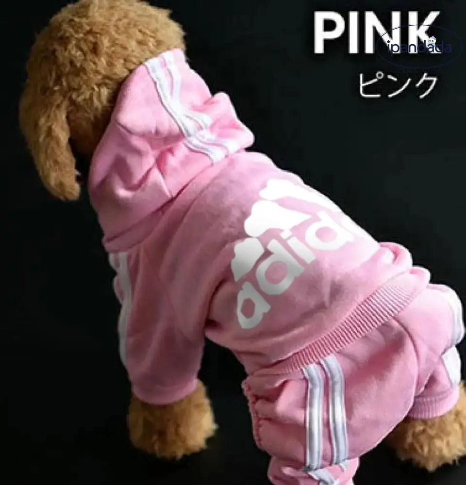 寒い冬にぴったり！7色展開ドッグウェア 犬服 暖かい 冬服 アディドッグ adidog ペット服 小型犬 パーカー お散歩 オーバーオール 裏起毛 ID156 ペット用品＞ウェア