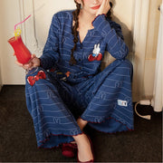 【ギフト】ミッフィー デザイン 春 パジャマ レディース 長袖 カジュアル かわいい ルームウェア セットアップ 綿混 柔らか素材 リラックス 着心地抜群 リラコ ルーム着 ホームウェア 春 秋  おうち時間 ギフト プレゼント ID4230