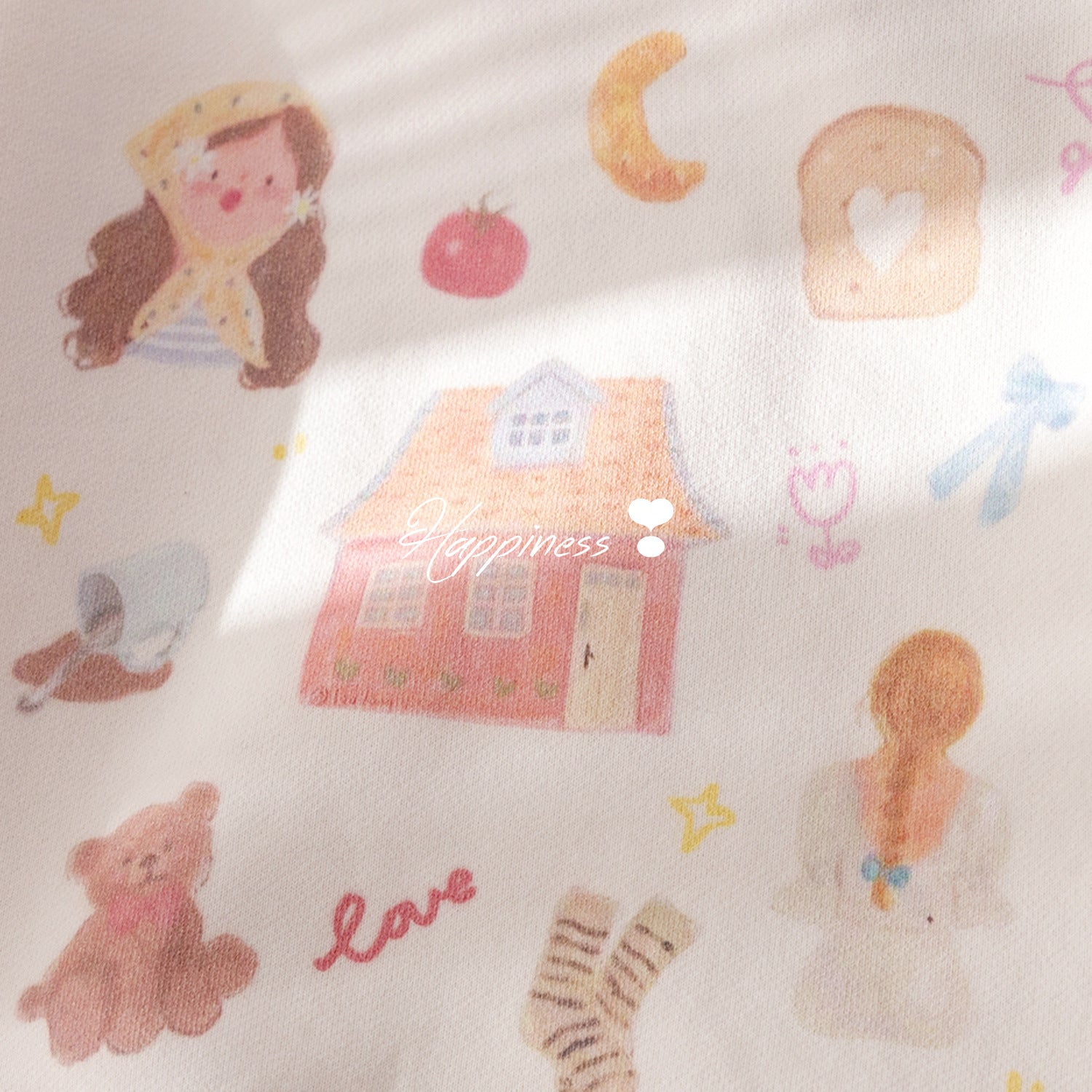 甘辛MIX♡ 女の子 スウェット セットアップ 韓国風 プリント レース アクセント おしゃれ かわいい カジュアルにも キレイめにも 入学式 春のおでかけ服　ID4227