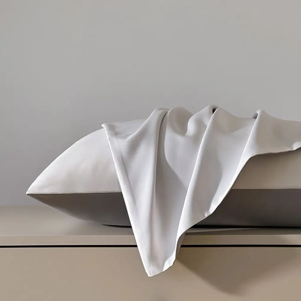 ID1461 9色展開 夏用 ひんやり シルク風 枕カバー シングル 洗える クール素材 快適 通気性 ホームウェア デザイン タイプ② / 48X74cm 寝具>枕カバー