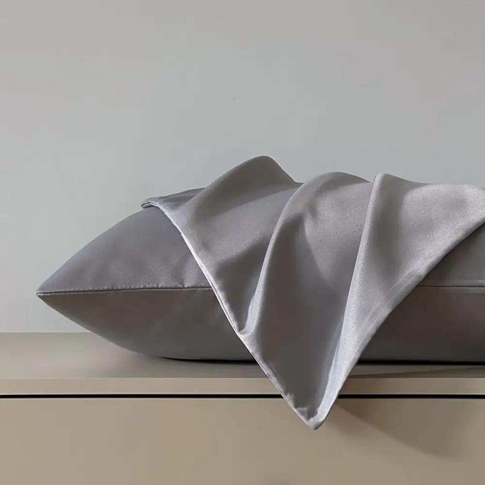 ID1461 9色展開 夏用 ひんやり シルク風 枕カバー シングル 洗える クール素材 快適 通気性 ホームウェア デザイン タイプ③ / 48X74cm 寝具>枕カバー