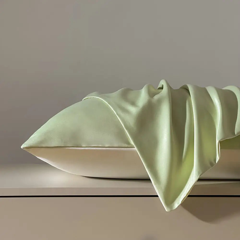 ID1461 9色展開 夏用 ひんやり シルク風 枕カバー シングル 洗える クール素材 快適 通気性 ホームウェア デザイン タイプ① / 48X74cm 寝具>枕カバー