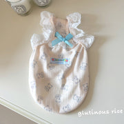 ID278  小型犬 猫 春夏 かわいい レース 花柄 タンクトップ ビション ヨークシャー ペット 薄手 服 ベスト