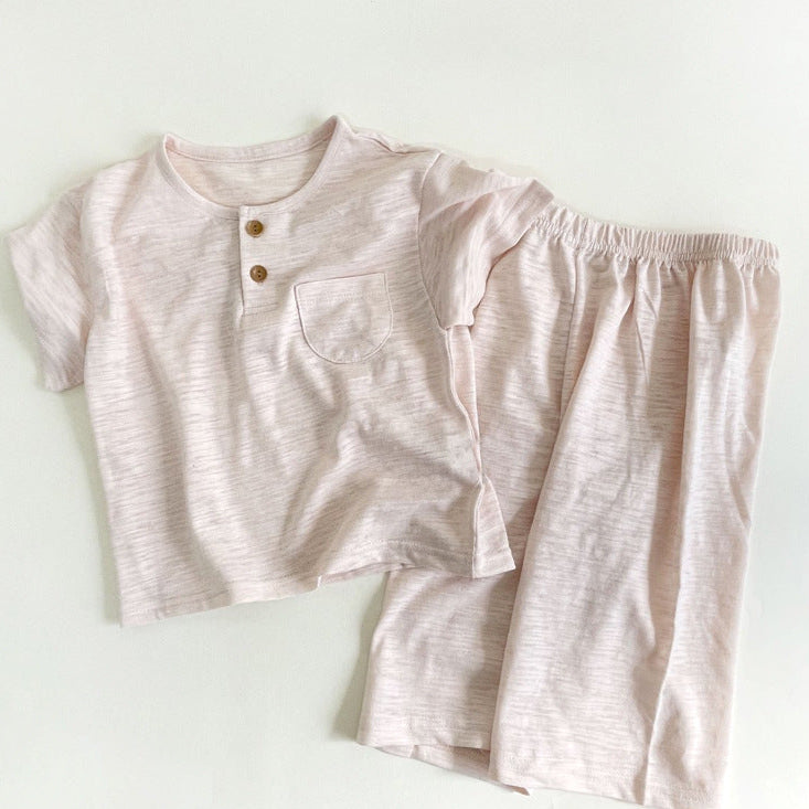 ID775 ボタン 半袖パジャマ 子供服 キッズ ルームウェア 寝巻 上下セット 女の子 男の子 韓国風 セットアップ 子供 上下セット おしゃれ 子供服