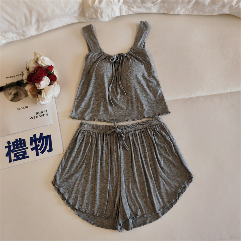 ID684 ナイトブラ 育乳ナイトブラ 多色展開 キャミソール パンツ セットアップ ルームウェア カップ付き 夏 キャミ 部屋着 ナイトブラ一体型 マタニティ パジャマ  寝間着 可愛い