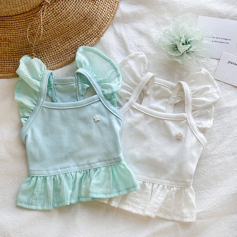 ID716 ペット服 テディ 夏服 ティーカッププードル ビションフリーゼ 子犬用 タンクトップ ペットベスト 猫用服 薄手 涼しい 小型犬用 XS～XLサイズ