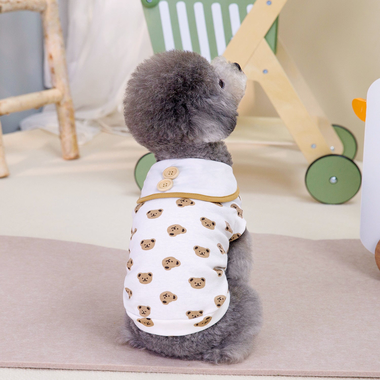 ID723 インスタ ペット クマ 綿 ベスト 猫 服 かわいい 快適 犬 タンクトップ カップル スカート 薄手 春夏 服