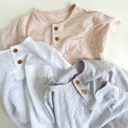 ID775 ボタン 半袖パジャマ 子供服 キッズ ルームウェア 寝巻 上下セット 女の子 男の子 韓国風 セットアップ 子供 上下セット おしゃれ 子供服