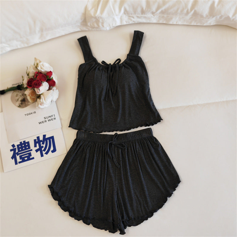 ID684 ナイトブラ 育乳ナイトブラ 多色展開 キャミソール パンツ セットアップ ルームウェア カップ付き 夏 キャミ 部屋着 ナイトブラ一体型 マタニティ パジャマ  寝間着 可愛い