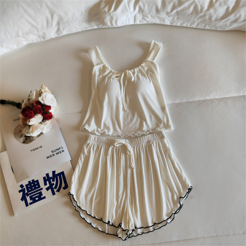 ID684 ナイトブラ 育乳ナイトブラ 多色展開 キャミソール パンツ セットアップ ルームウェア カップ付き 夏 キャミ 部屋着 ナイトブラ一体型 マタニティ パジャマ  寝間着 可愛い