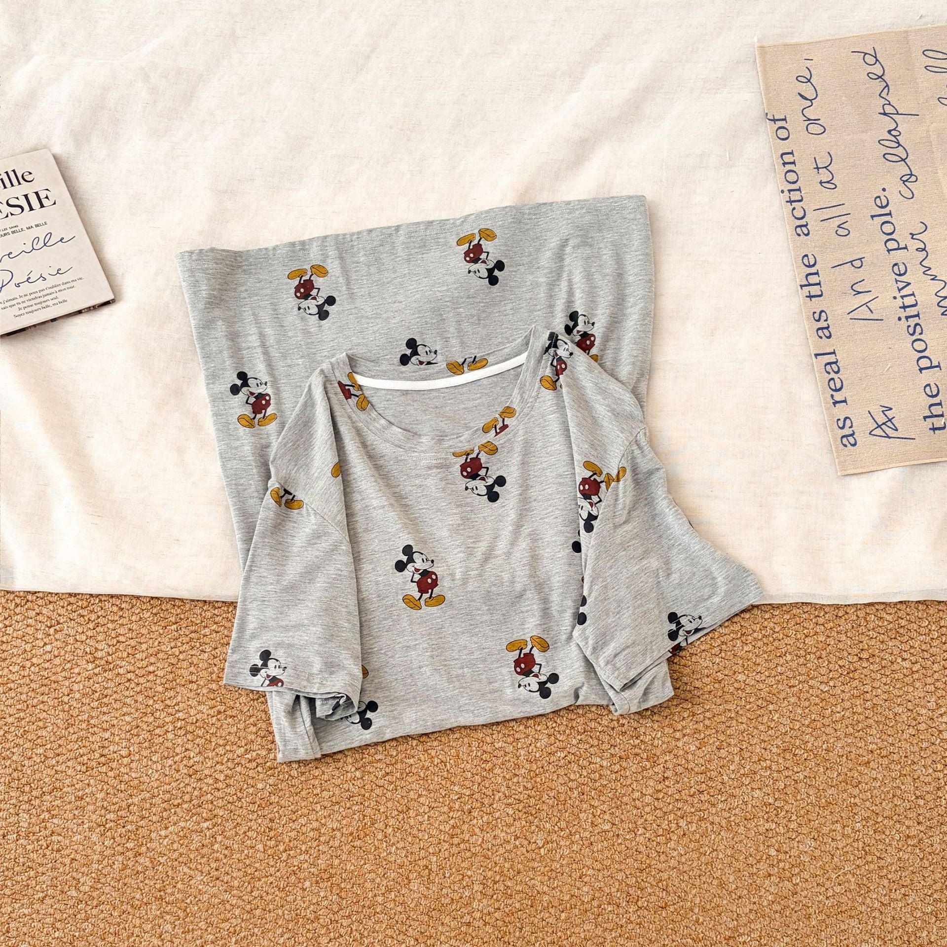 夏 新作 レディース パジャマ モダール素材 薄手 半袖 ルーズ フレア 快適 ゆったり ワンピース かわいい 小犬柄 ルームウェア 柔らかい ID4721