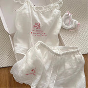 レディース パジャマ 夏 ブラパッド付き キャミソール ショートパンツ セット かわいい ルームウェア 部屋着 柔らかい 快適 ゆったり ID4719