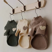 犬服 ハート 可愛い 腕にハート Tシャツ ナチュラルカラー ドッグウェア 可愛い ペット 服 トイプードル チワワ 韓国風 可愛い オールシーズン ペット用品＞ウェア