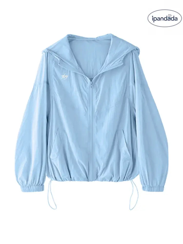 ID1454 アクアブルー UVカット ヤマガール レインウェア 超軽量 透湿防水 速乾 トレッキングジャケット 山登り アウトドア ウーマン