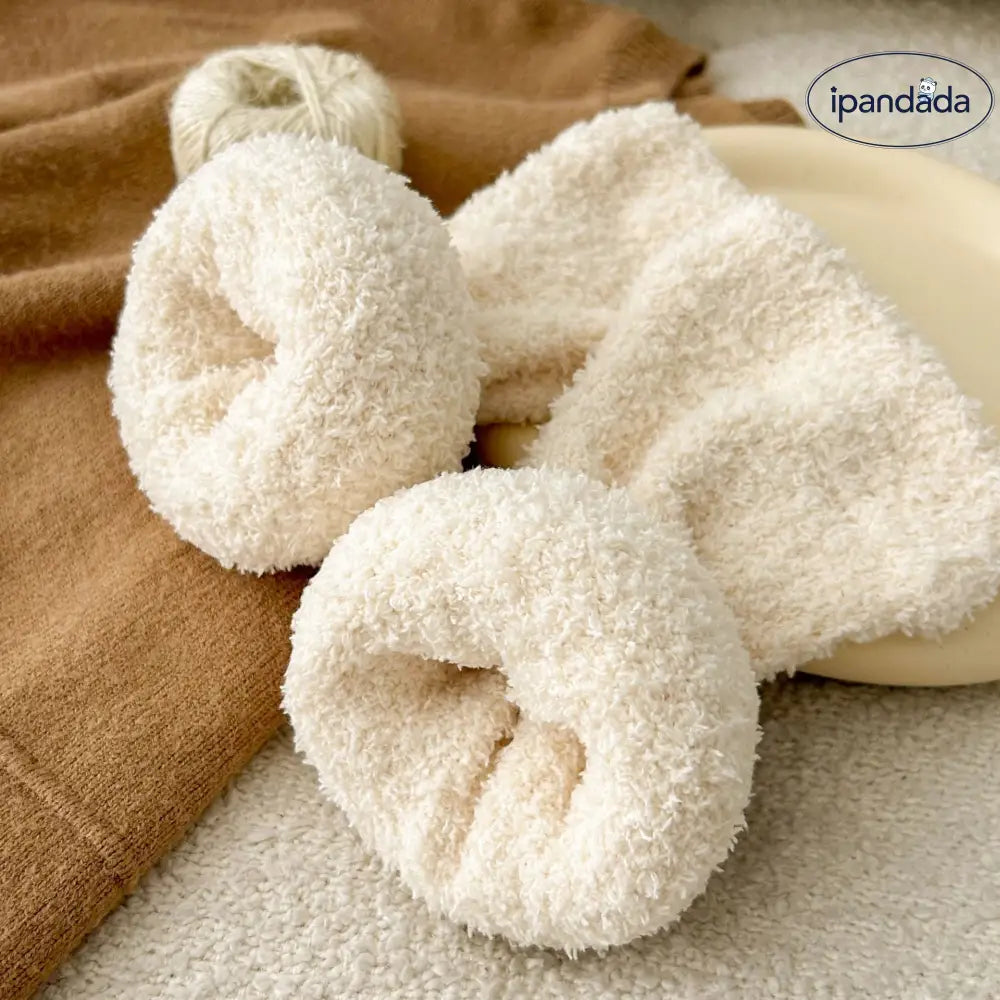 コーラルフリース 膝サポーター 脚カバー ストライプ 小腿ソックス カップル用 ロング ソックス 保温 厚手 ID3759