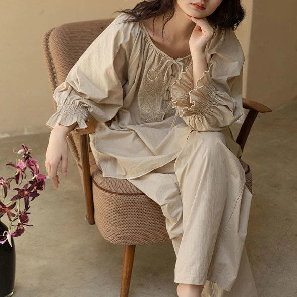 春秋 長袖 部屋着 寝間着 長ズボン プリンセス パジャマ レディース 新作 ゆったり 大きいサイズ ルームウェア 大人可愛い プレゼント ID4313