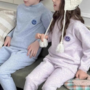 保温 ボア裏起毛 子供 セット 秋冬 厚手 ヒートテック ベビー 幼児 男の子 女の子 2点セット ID3978